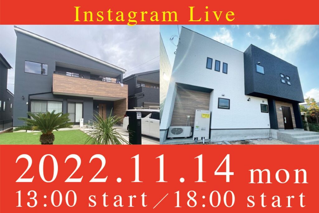11月14日は、２つのインスタライブ開催します！